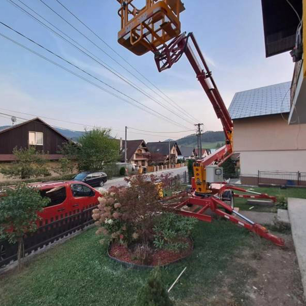 TBL16 towable boom lift for building maintenance