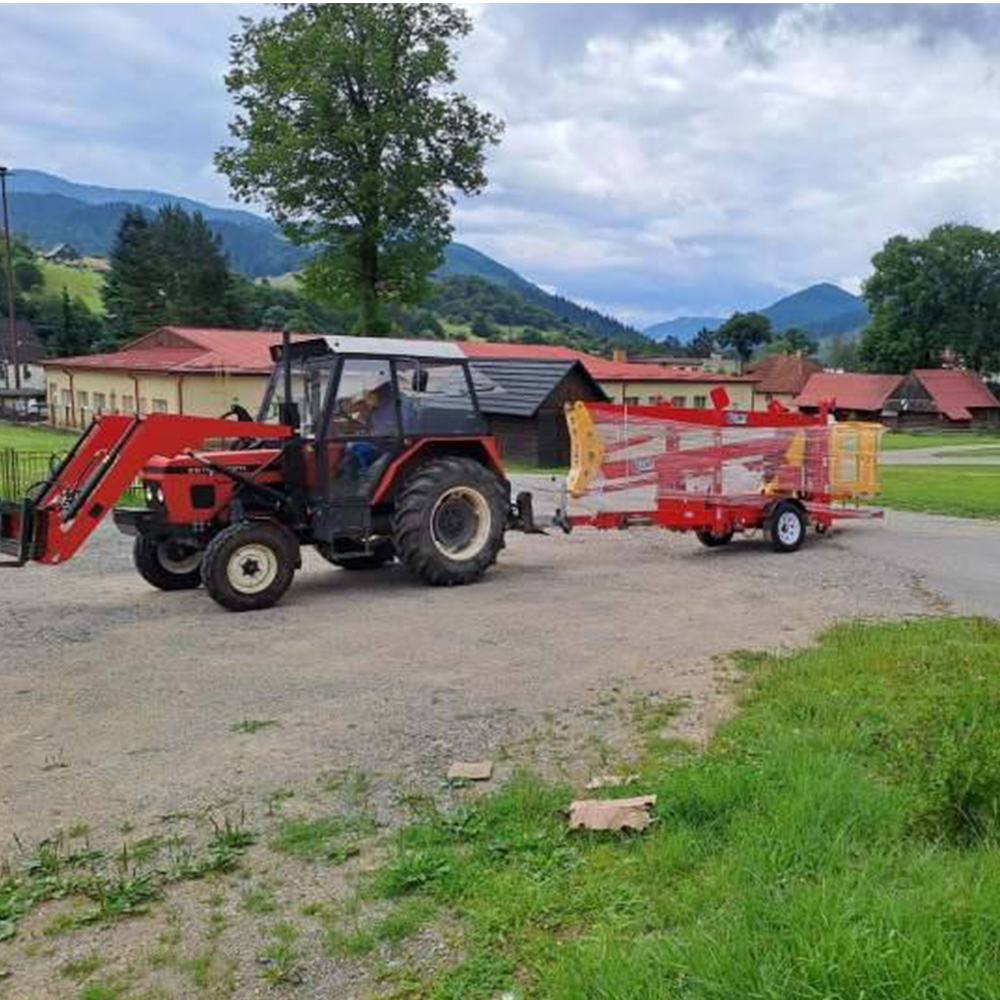 TBL16 towable boom lift for building maintenance