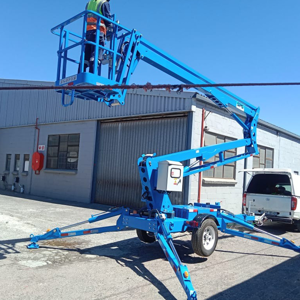 TBL16 towable boom lift for building maintenance