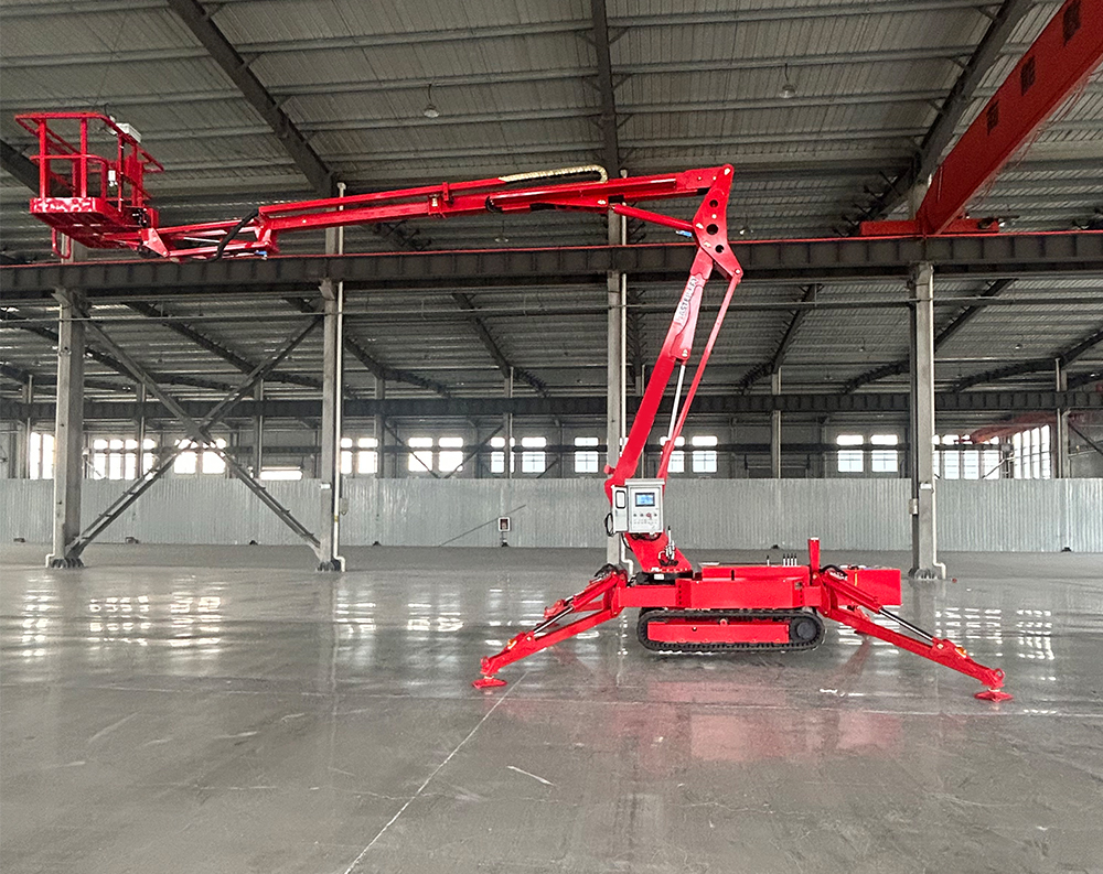 CBL14 crawler boom lift with articulated boom extended