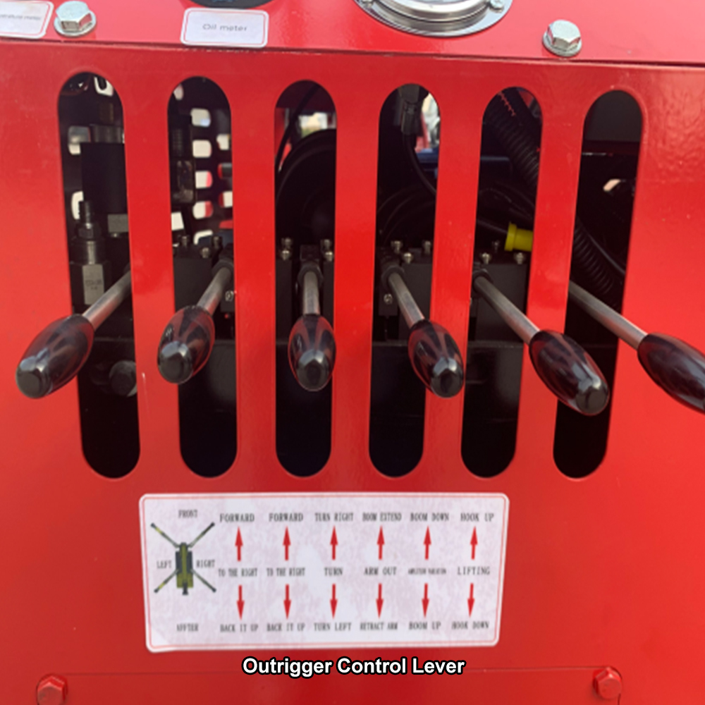 spider crane Outrigger Control Lever