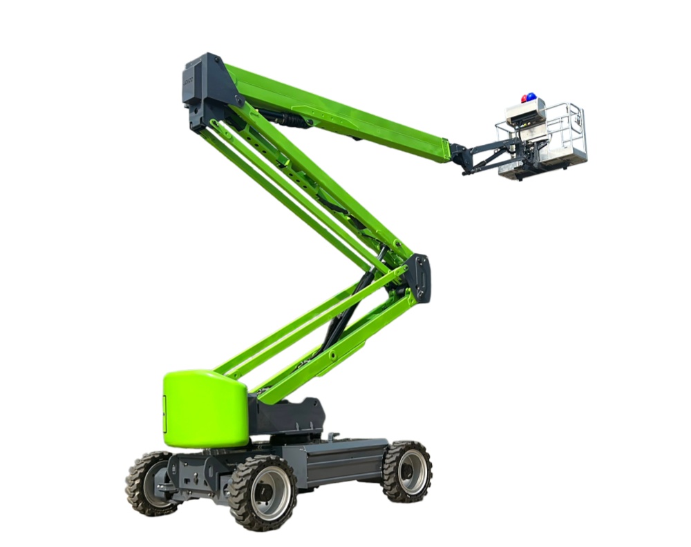 SPL20 self-propelled boom lift with articulated boom raised