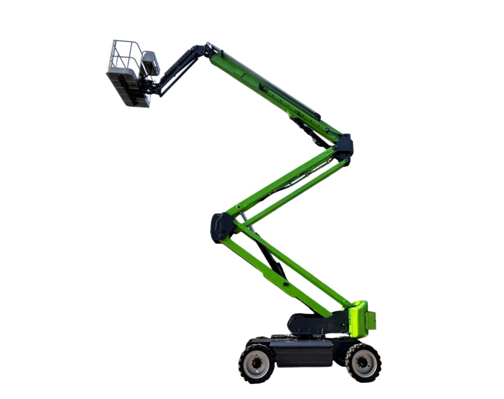 SPL18 self-propelled boom lift with articulated boom raised