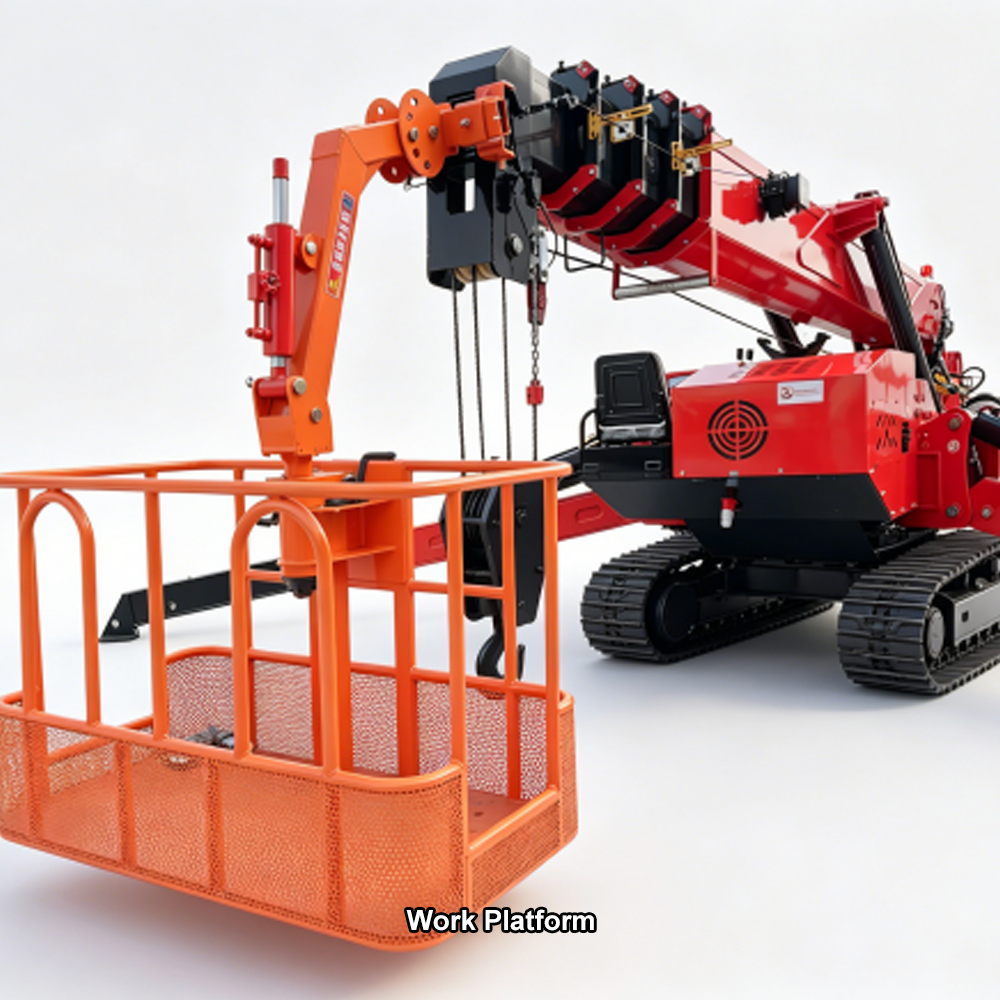ZMC80 spider crane for confined-site lifting