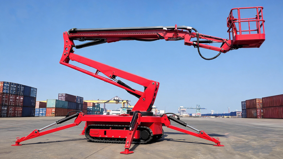 crawler boom lift for rough-terrain access